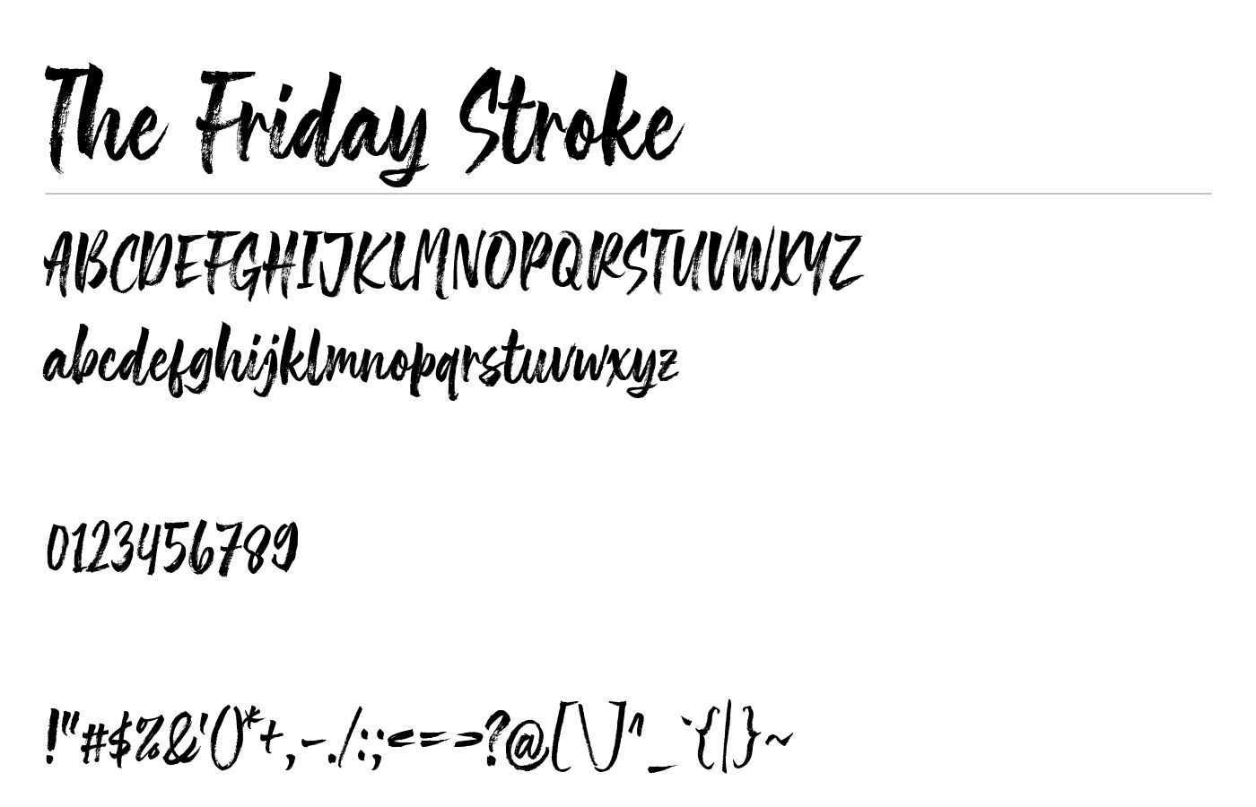 The Friday Stroke Font preview