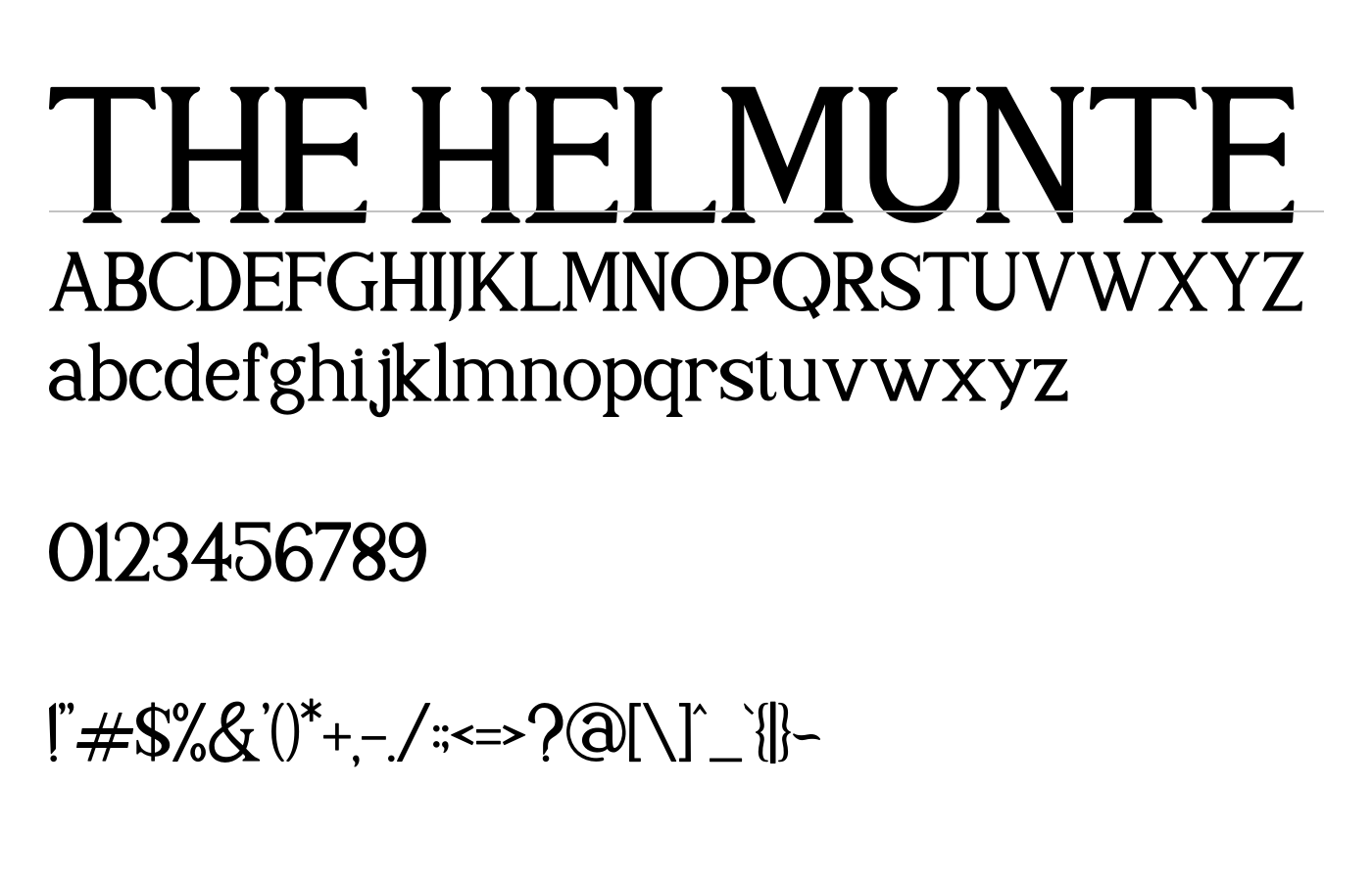 The Helmunte Font preview