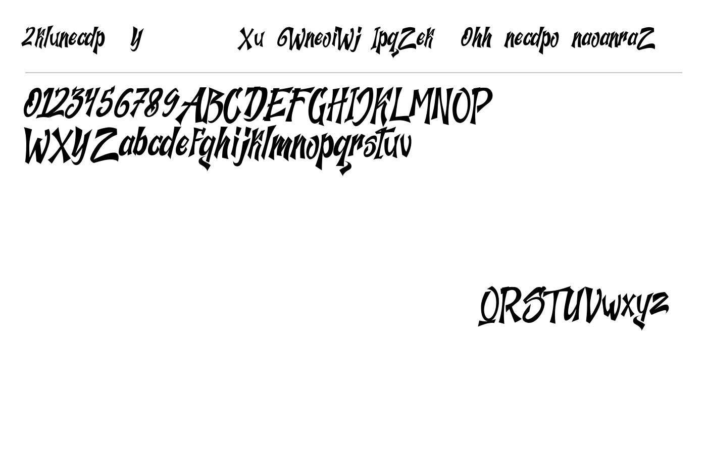 The Jazh Font preview