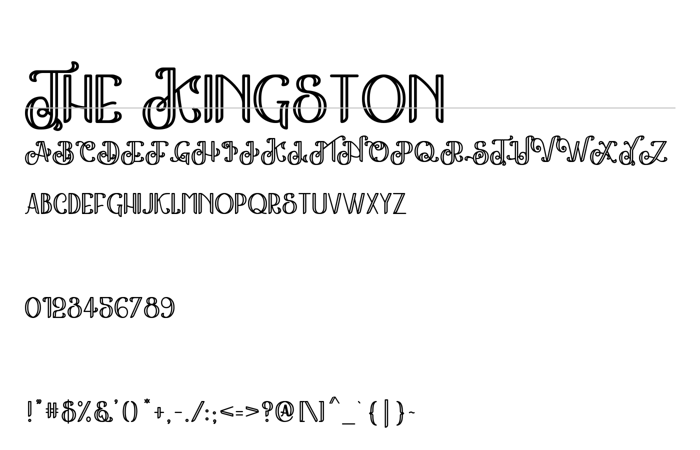 The Kingston Font preview