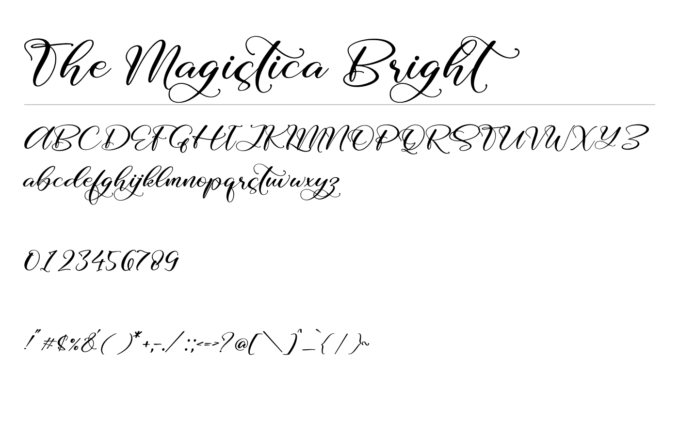 The Magistica Bright Font preview