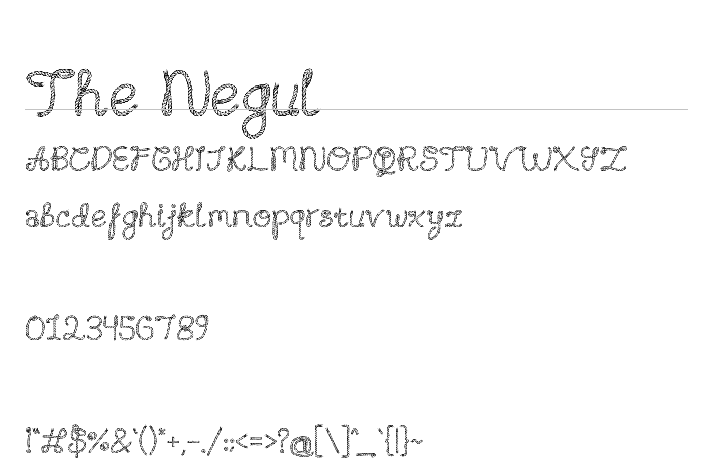 The Negul Font preview