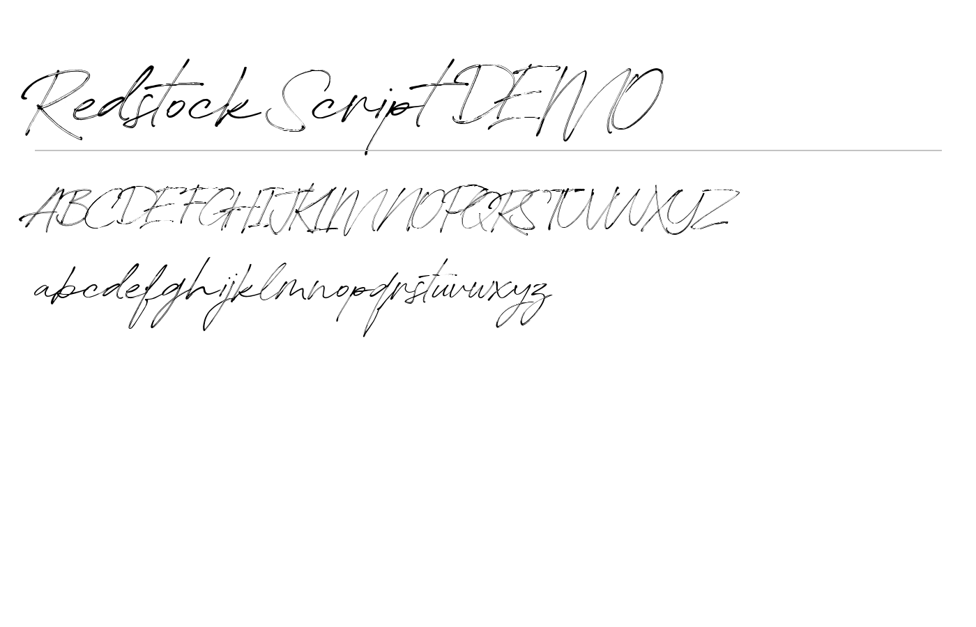 The Redstock Handwritten Font preview