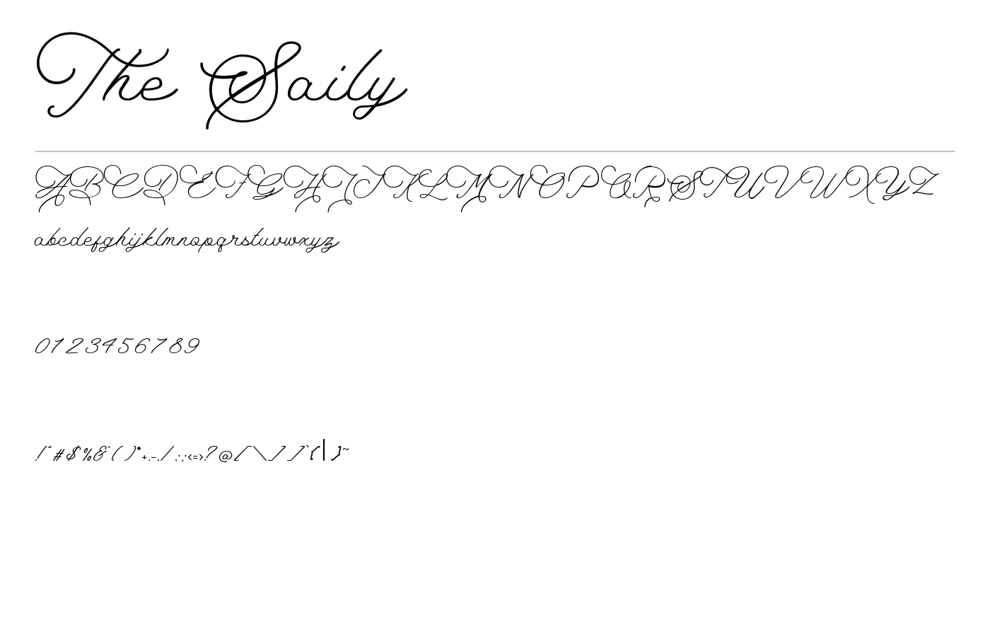 The Saily Font preview