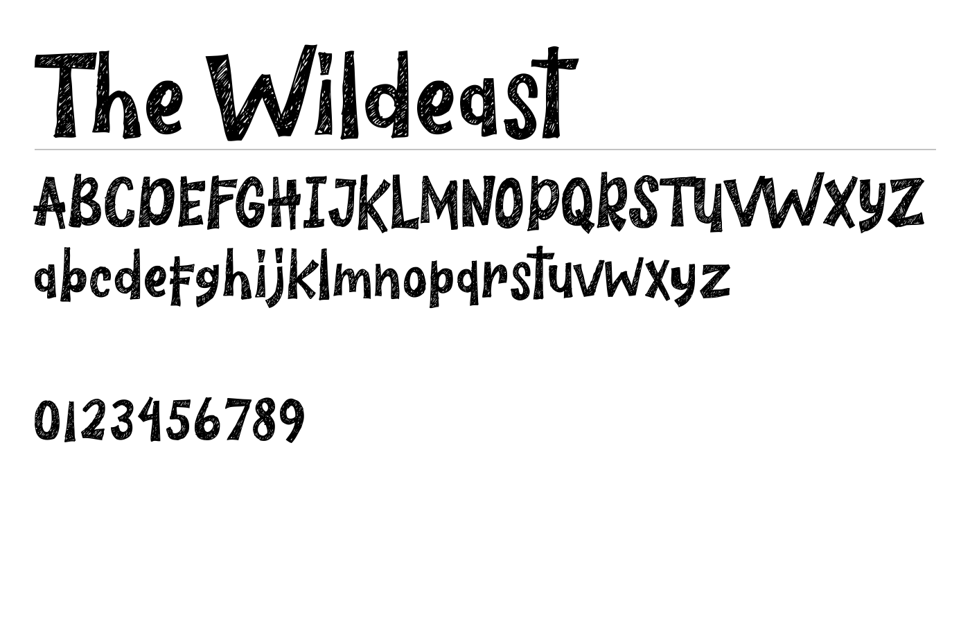 The Wildeast Font preview