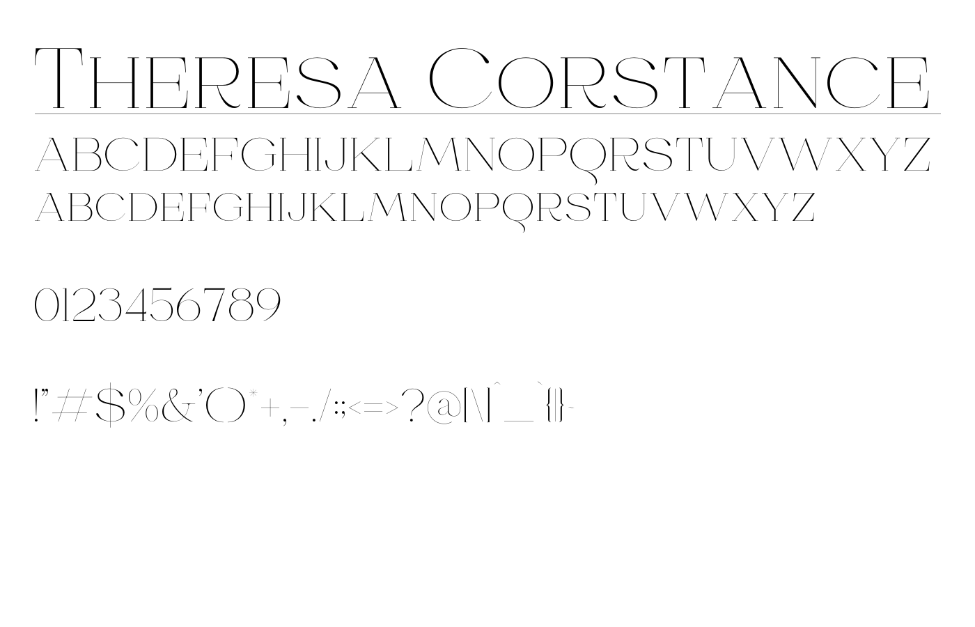 Theresa Corstance Font preview