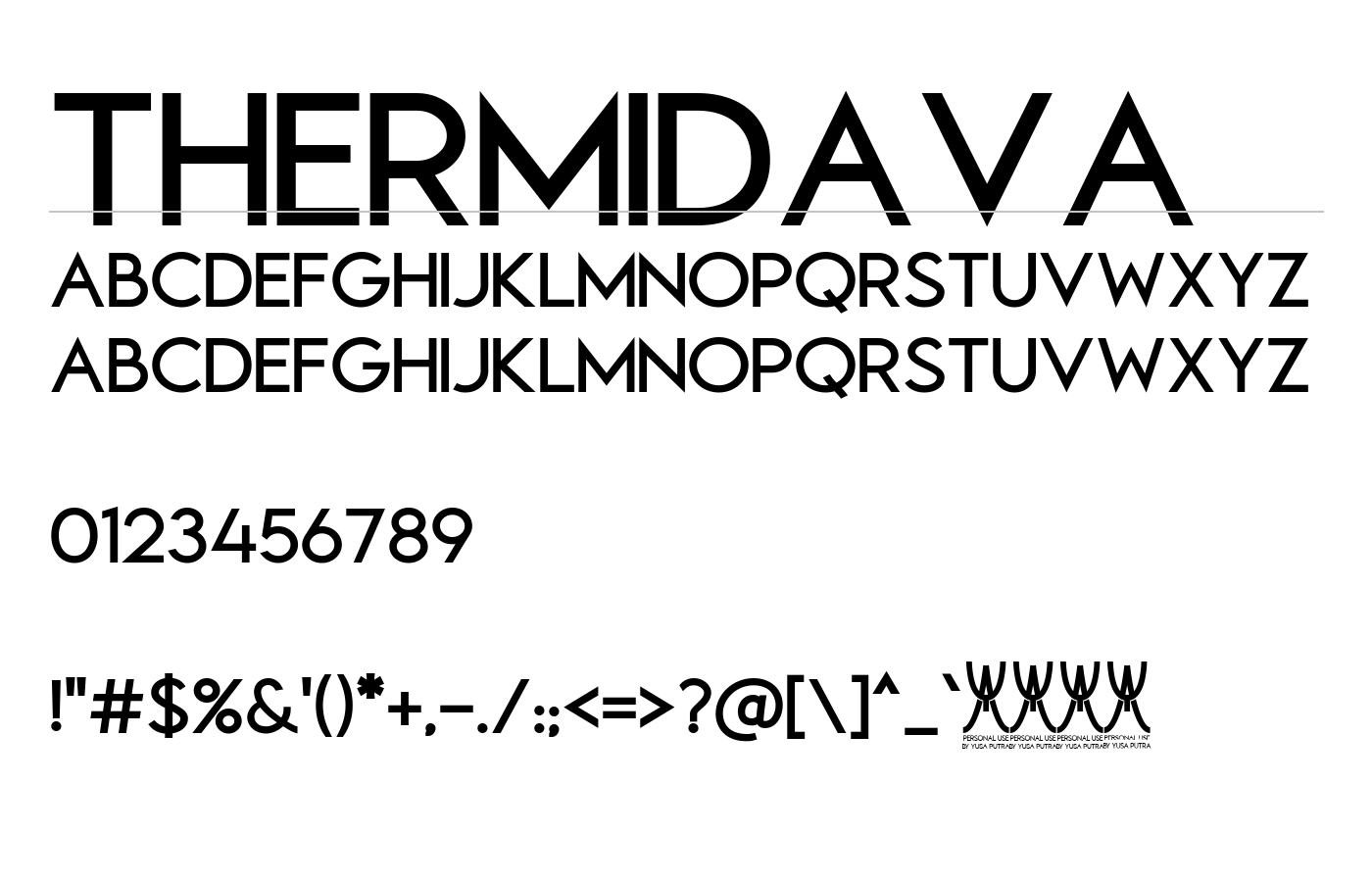 Thermindava Font preview