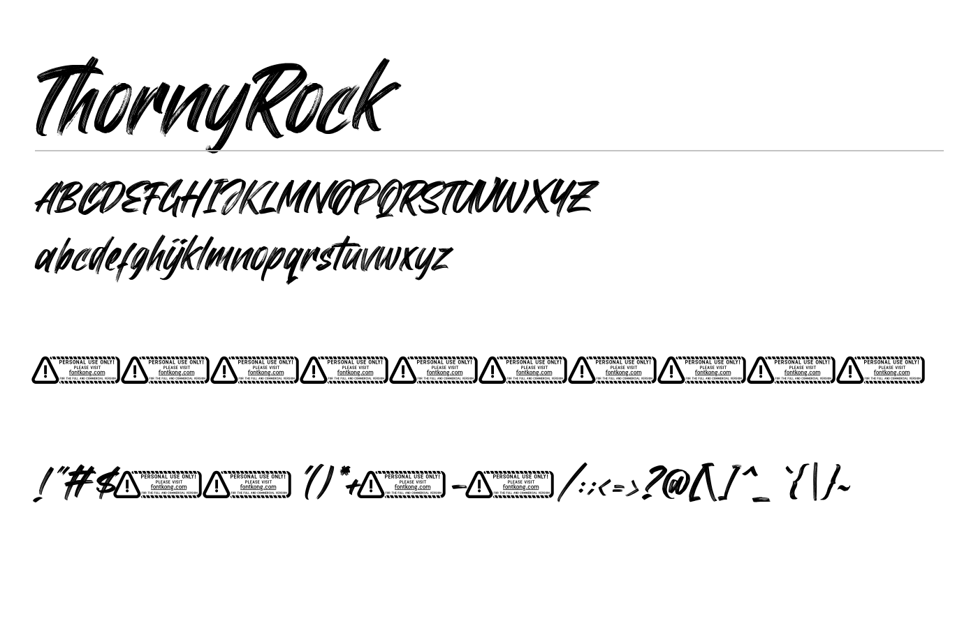Thorny Rock Font preview