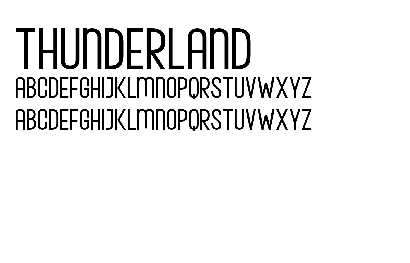 Thunderland Font preview
