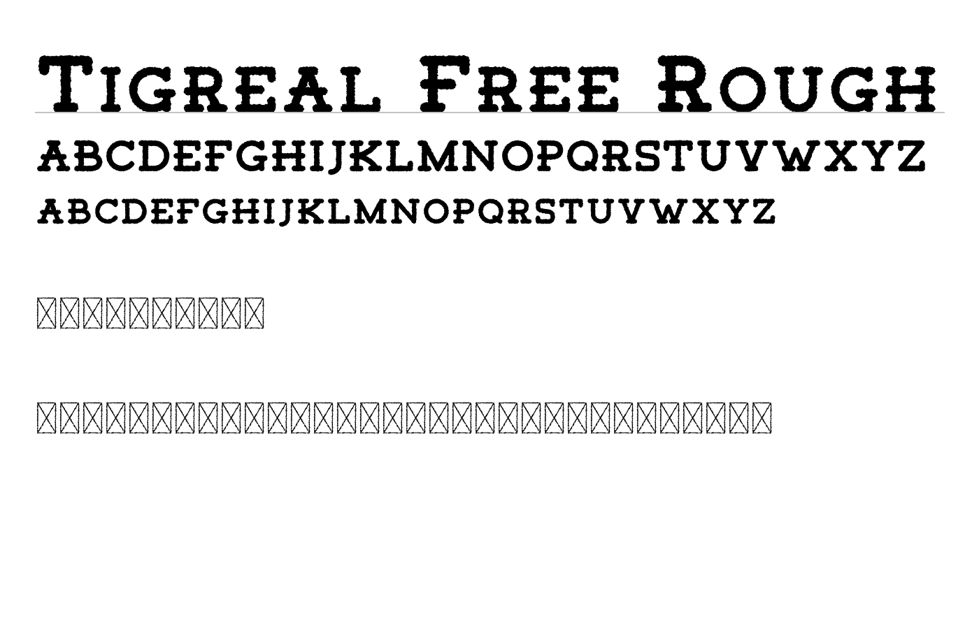 Tigreal Font preview