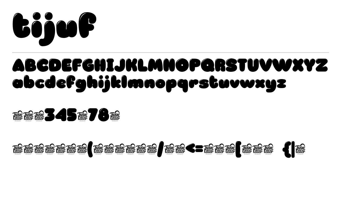 Tijuf Font preview