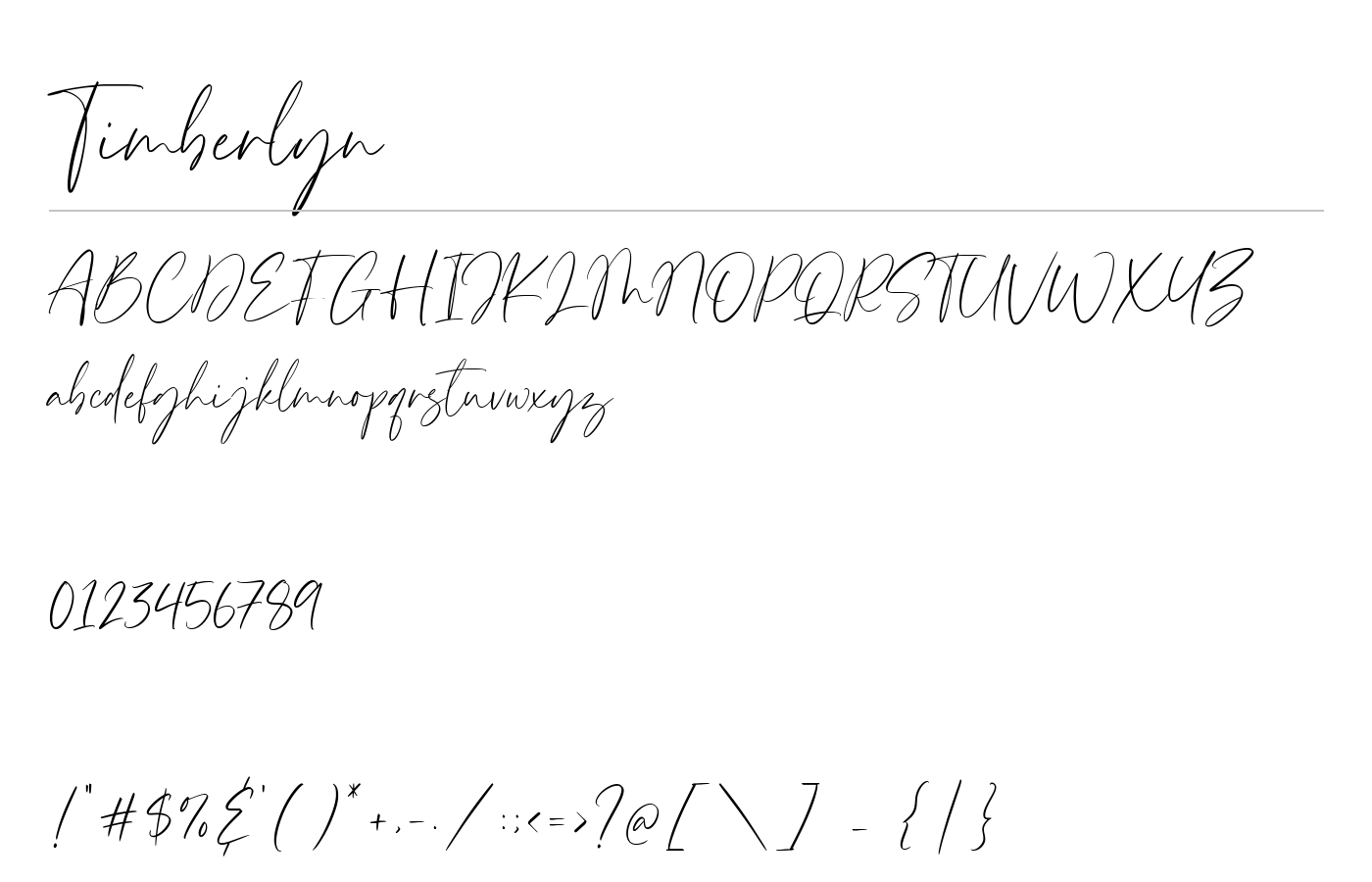 Timberlyn Font preview