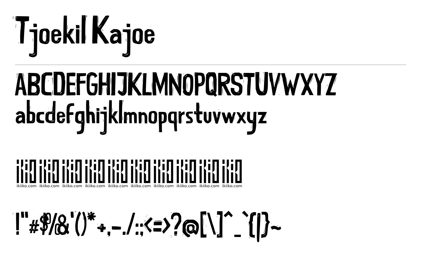 Tjoekil Kajoe Font preview