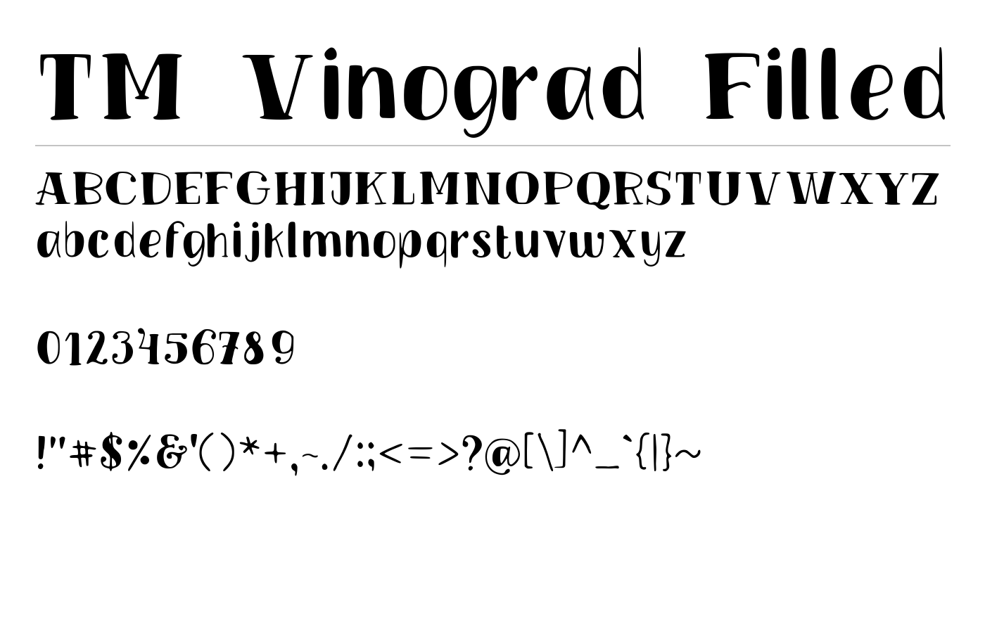 TM Vinograd Handwritten Typeface preview