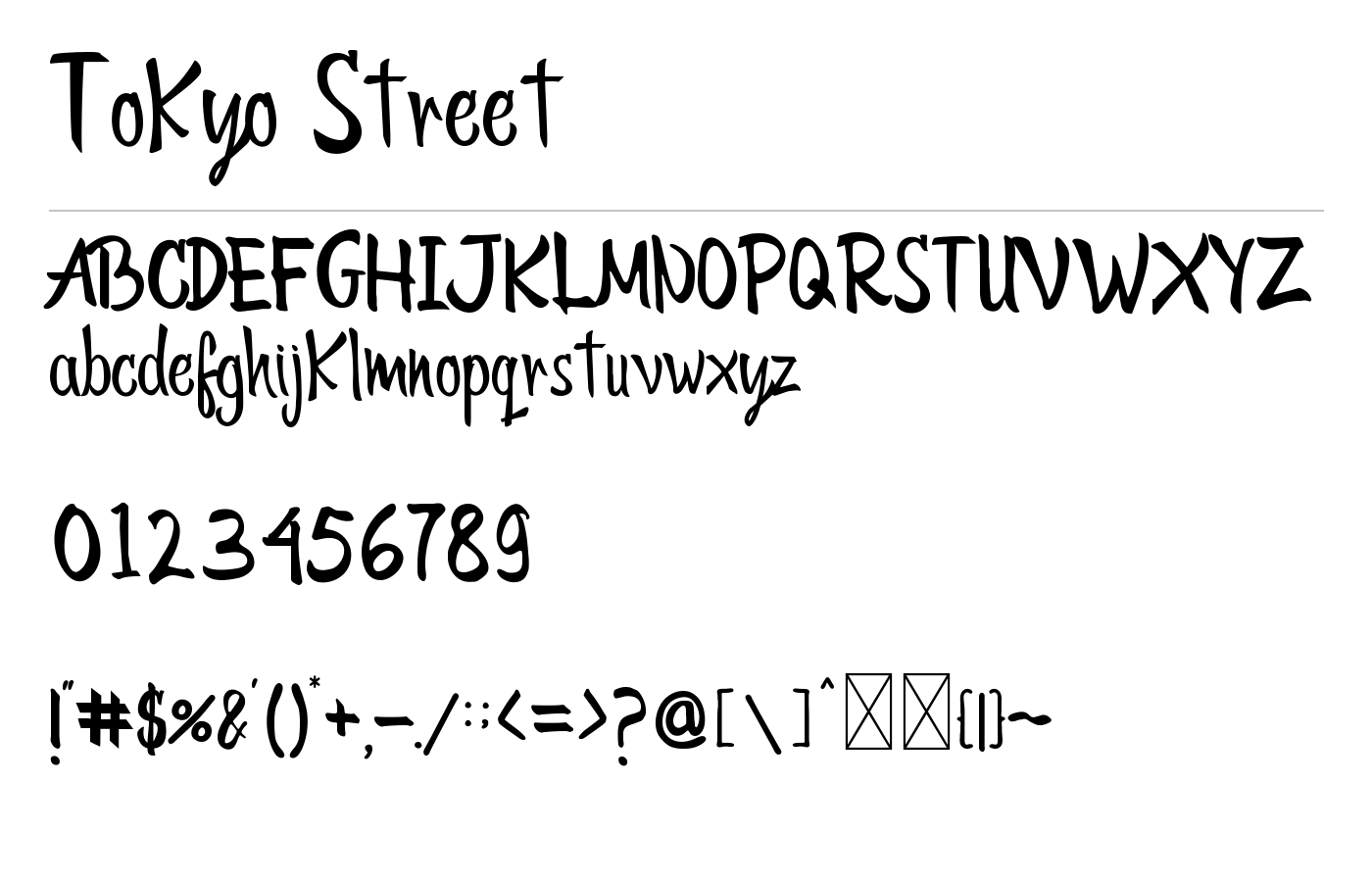 Tokyo Street Handwritten Typeface preview