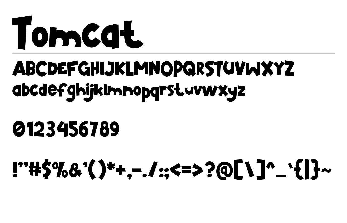 Tomcat Font preview