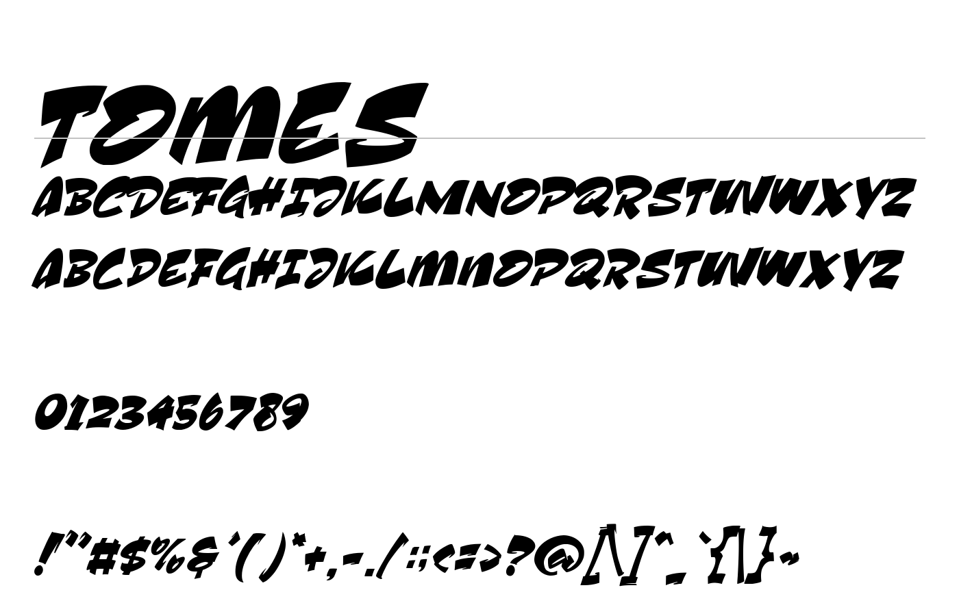 Tomes Font preview