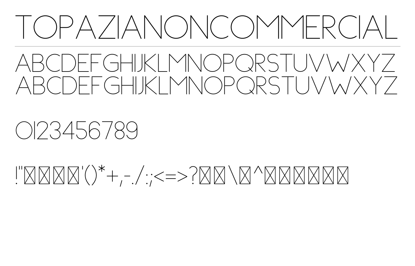 Topazia Font Family preview