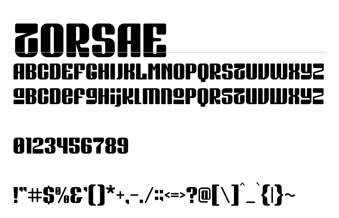Torsae Font preview