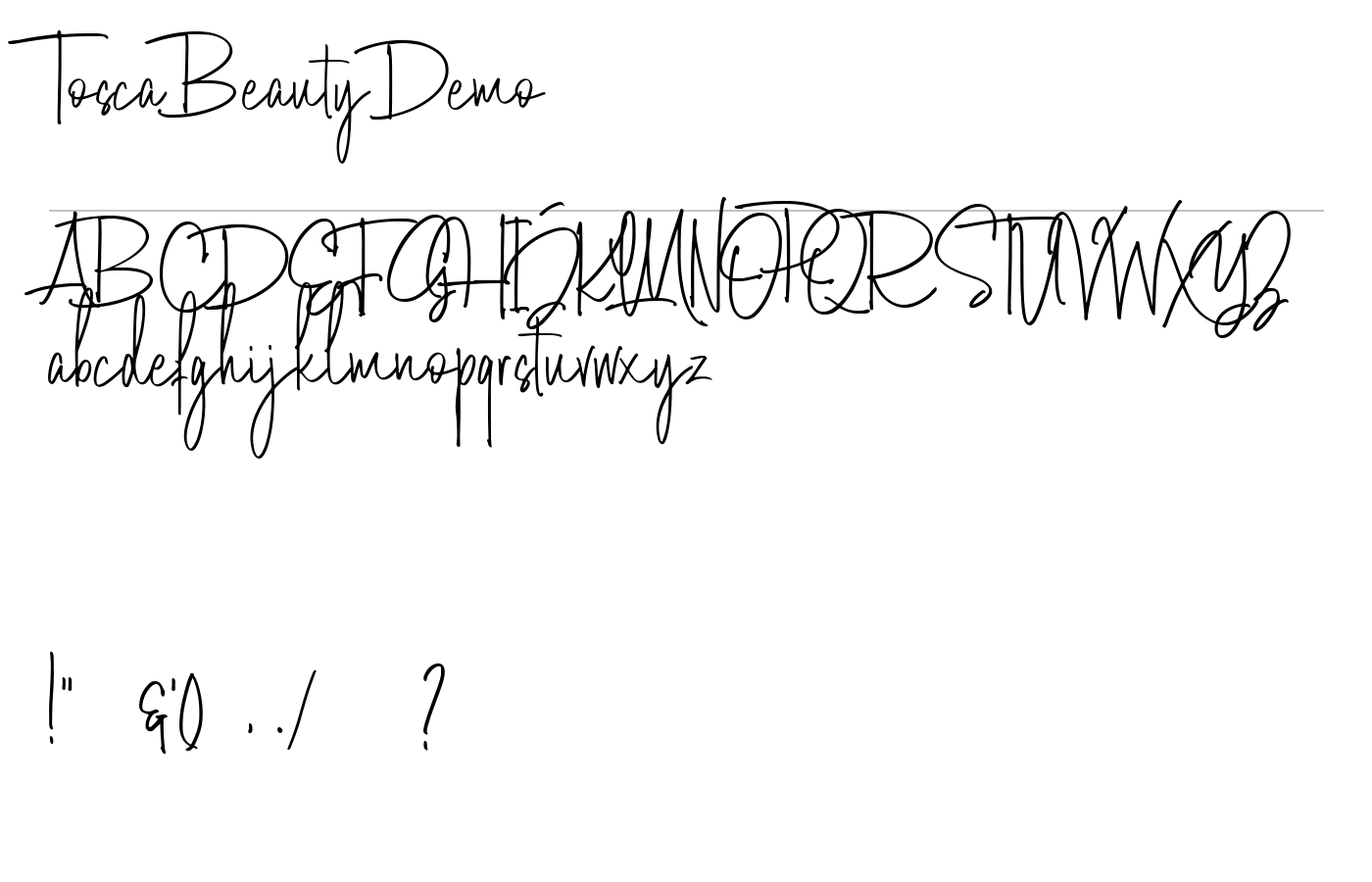 Tosca Beauty Font preview