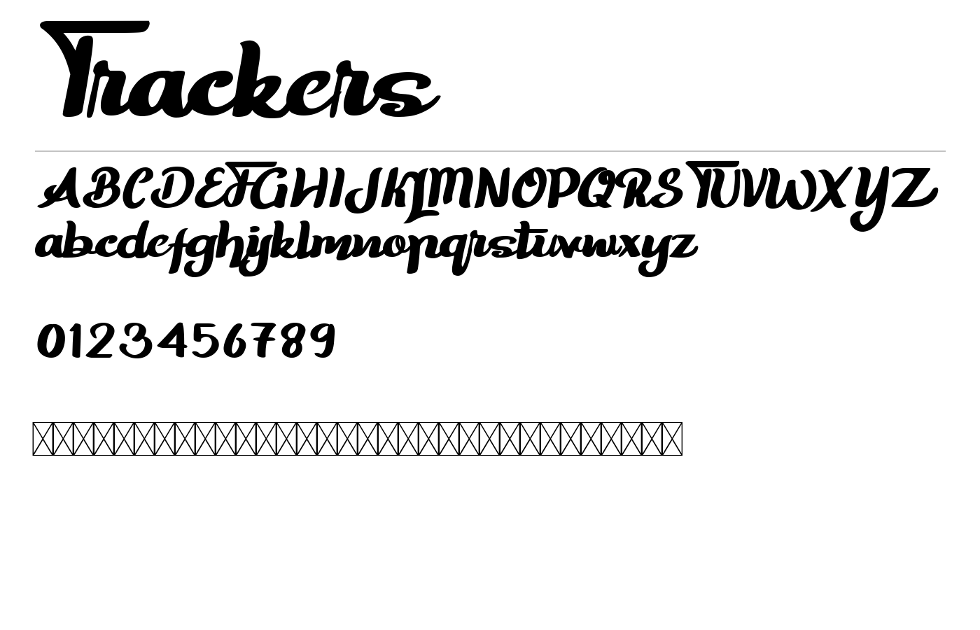 Trackers Font preview