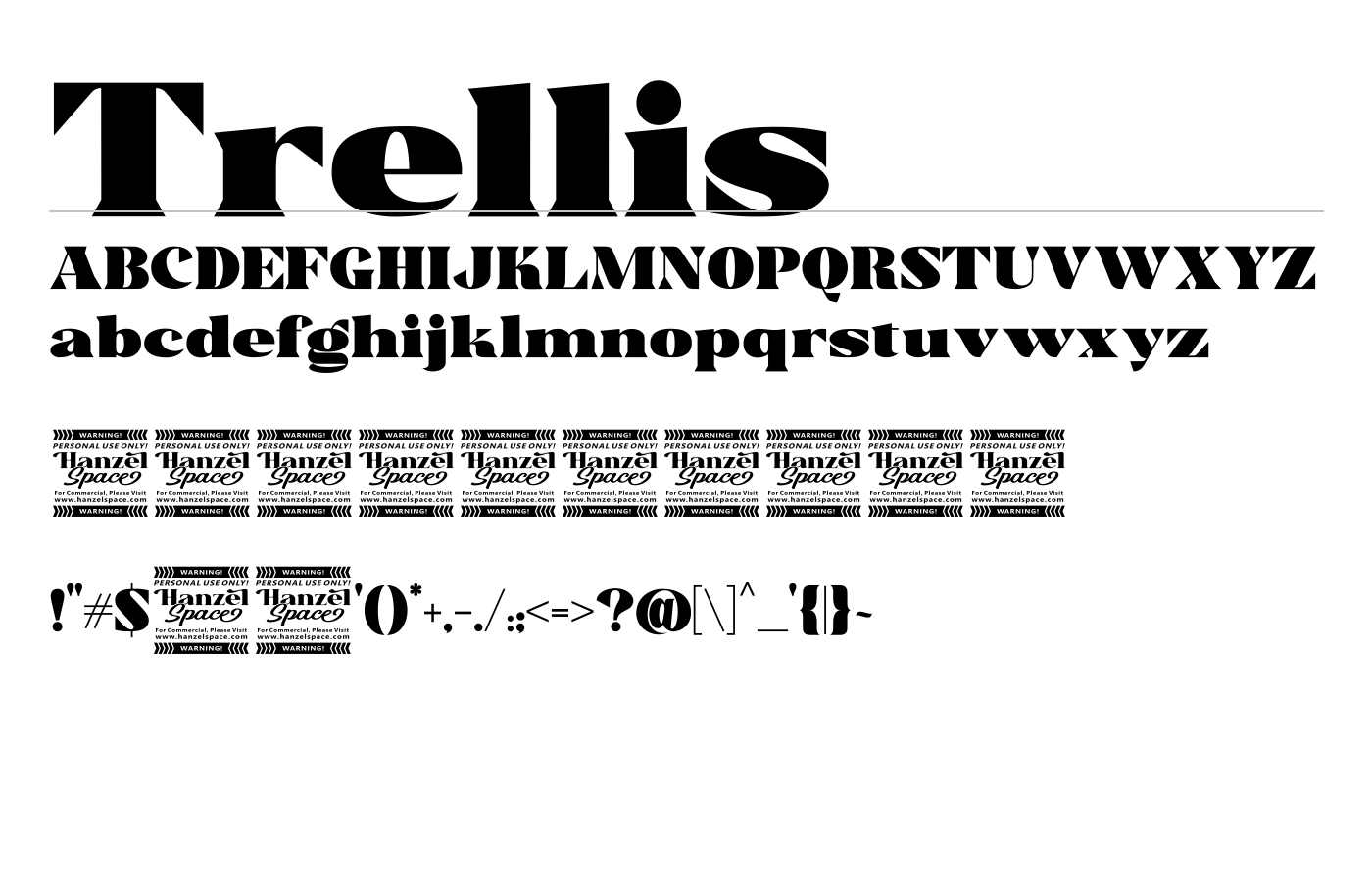 Trellis Font preview
