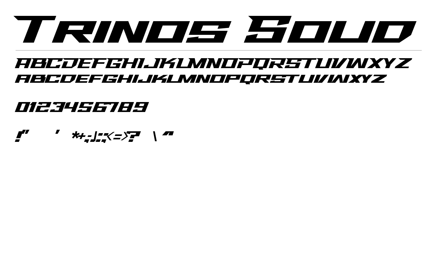 Trinos Font preview