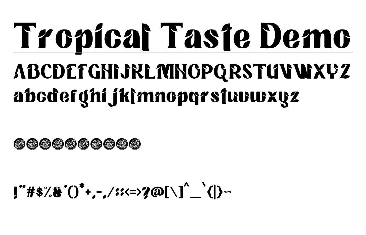 Tropical Taste Font preview