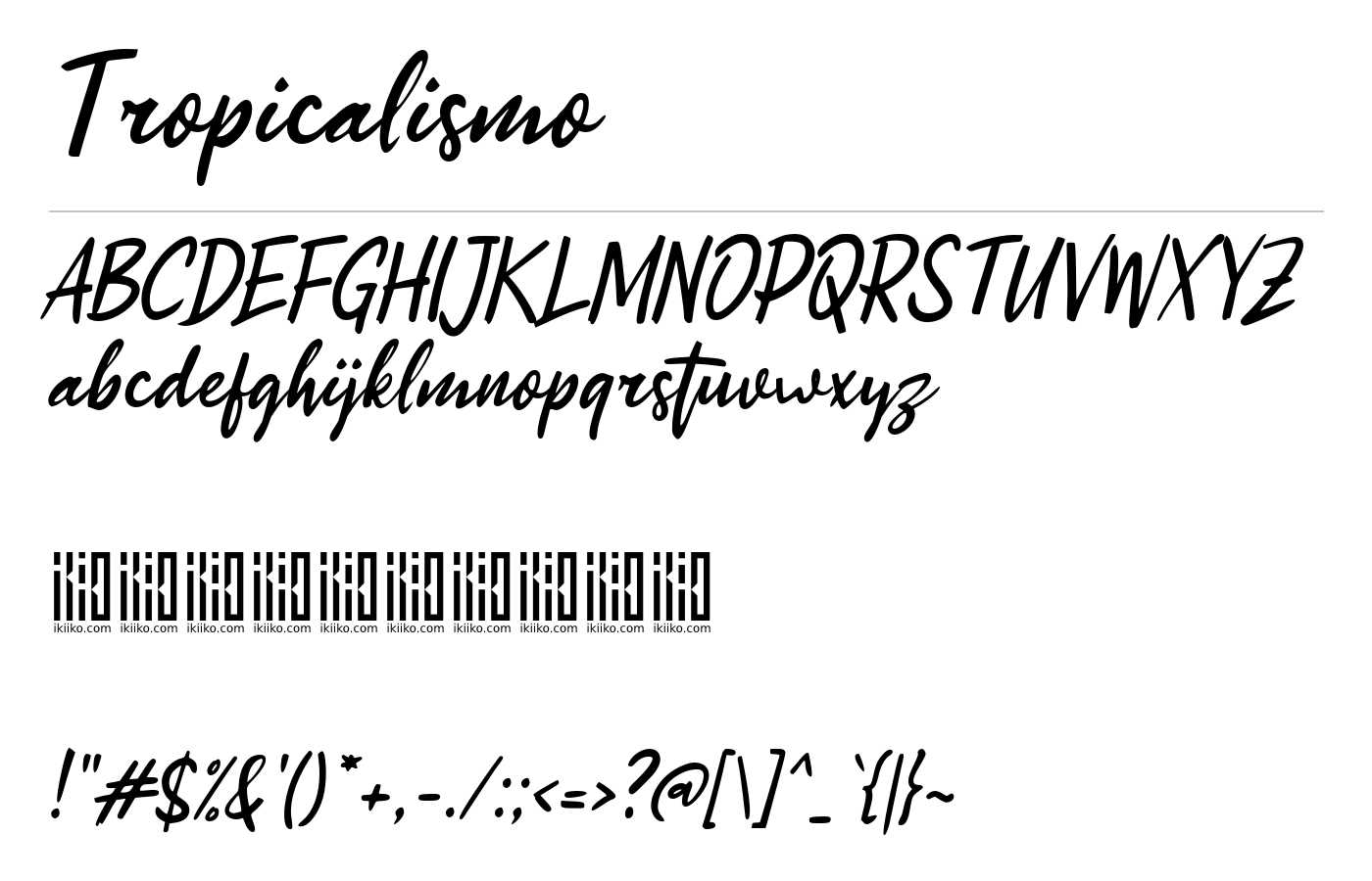 Tropicalismo Font preview