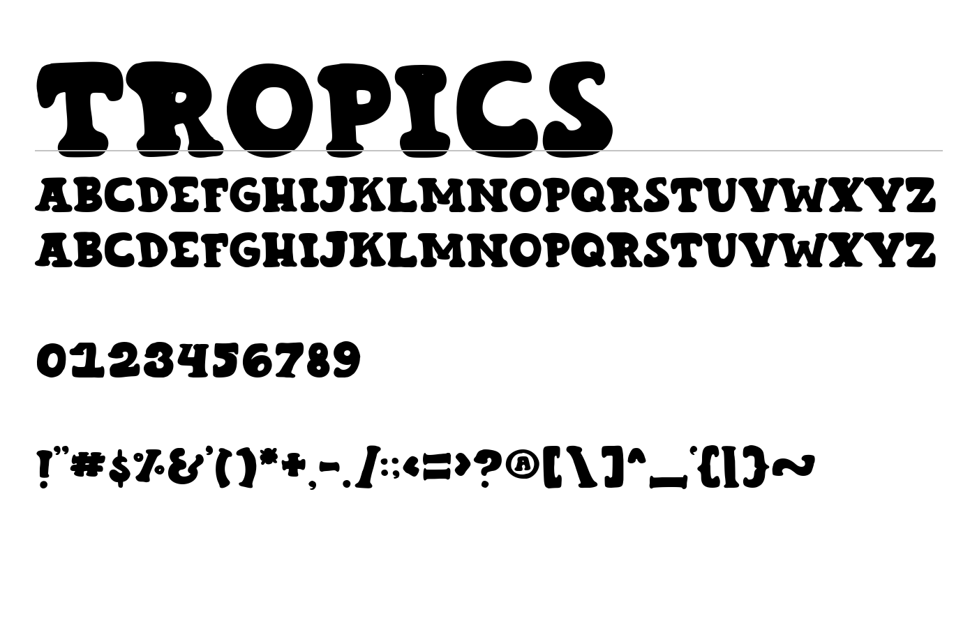 Tropics Font preview