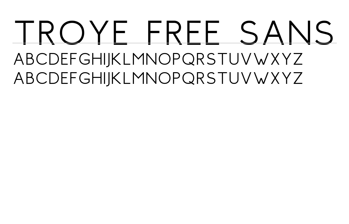 Troye Font preview