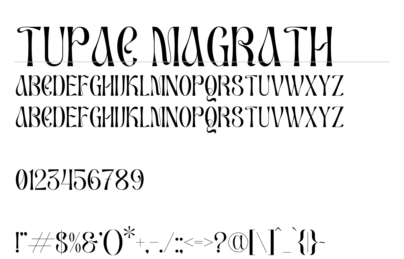 Tupac Magrath Font preview