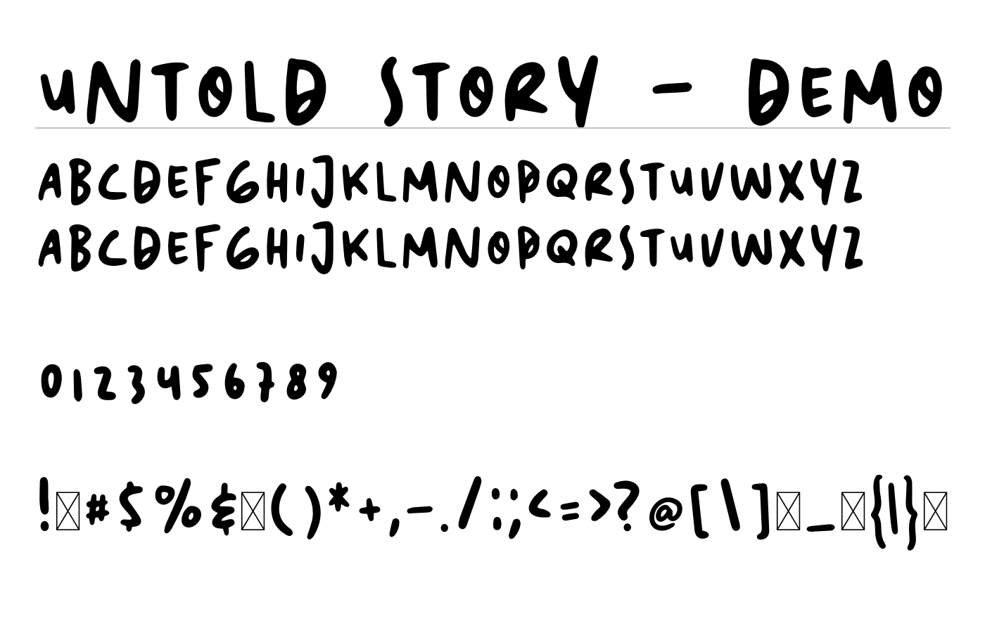 Untold Story Font preview