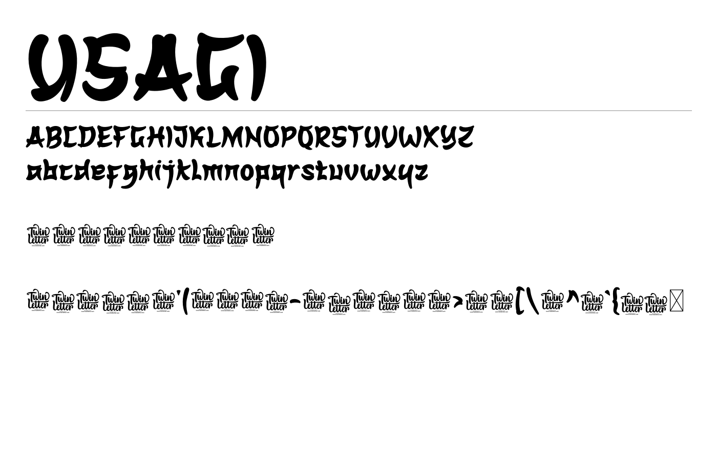Usagi Font preview