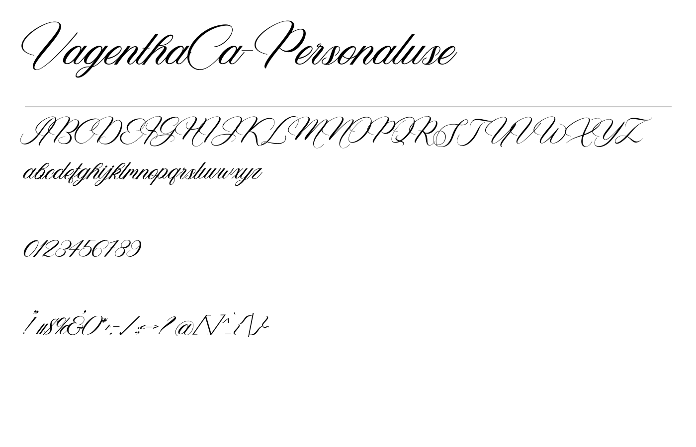 Vagentha Font preview