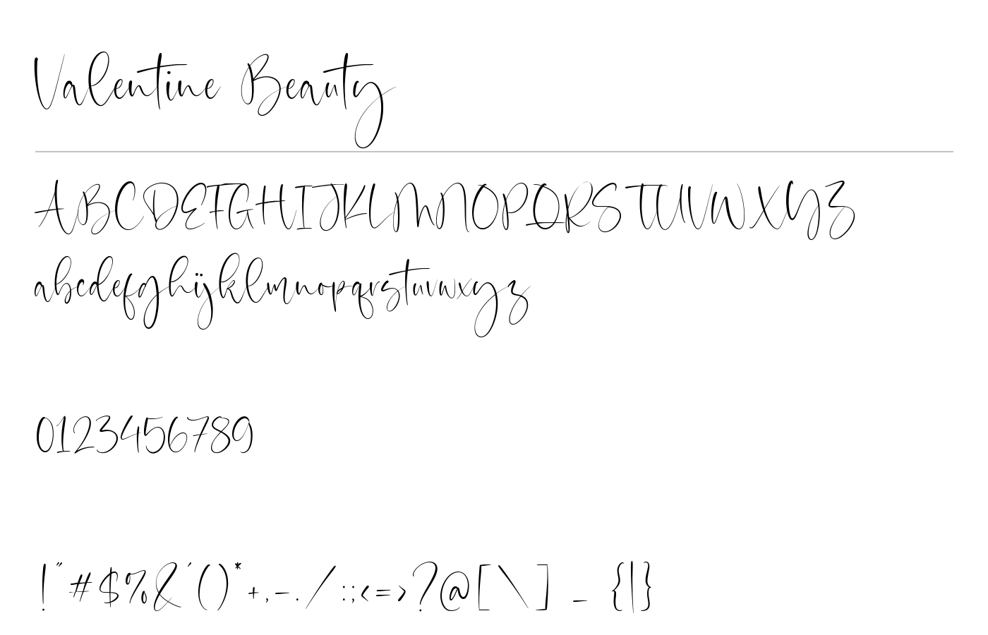 Valentine Beauty Font preview