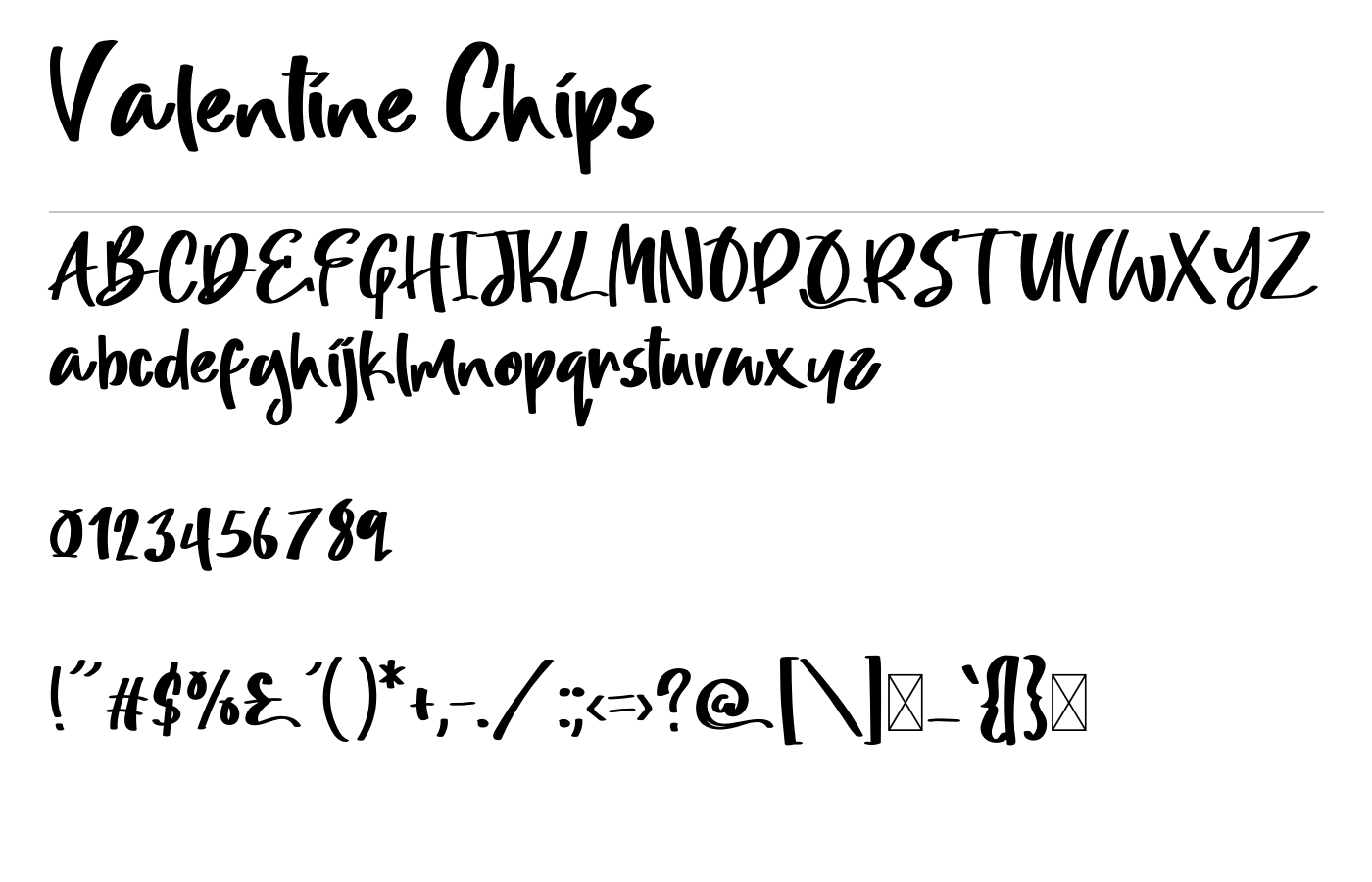 Valentine Chips Font preview