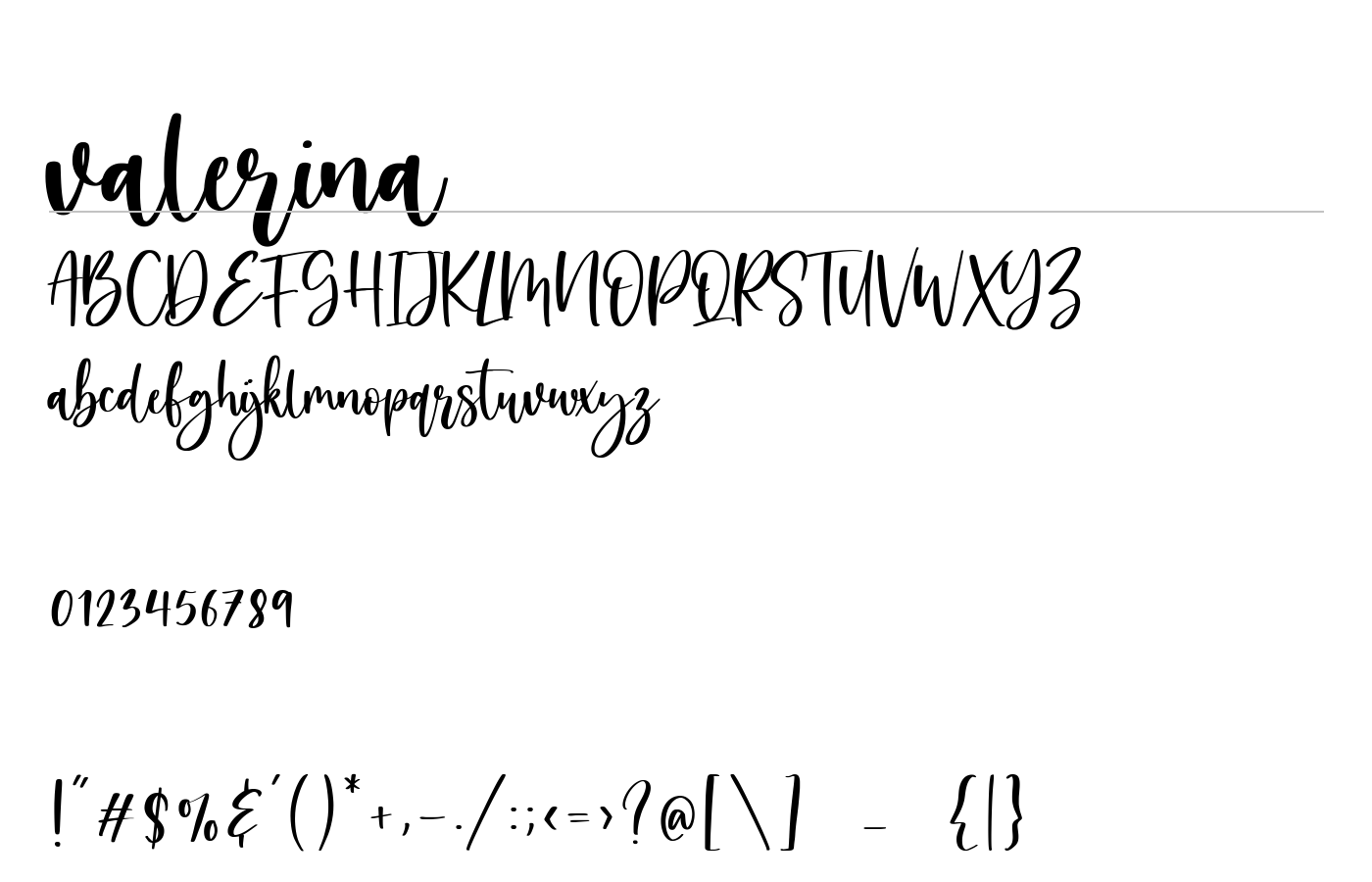 Valerina Font preview