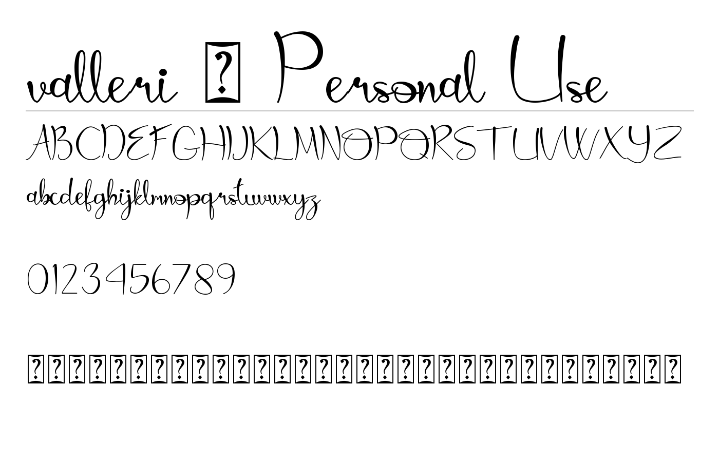 Valleri Font preview