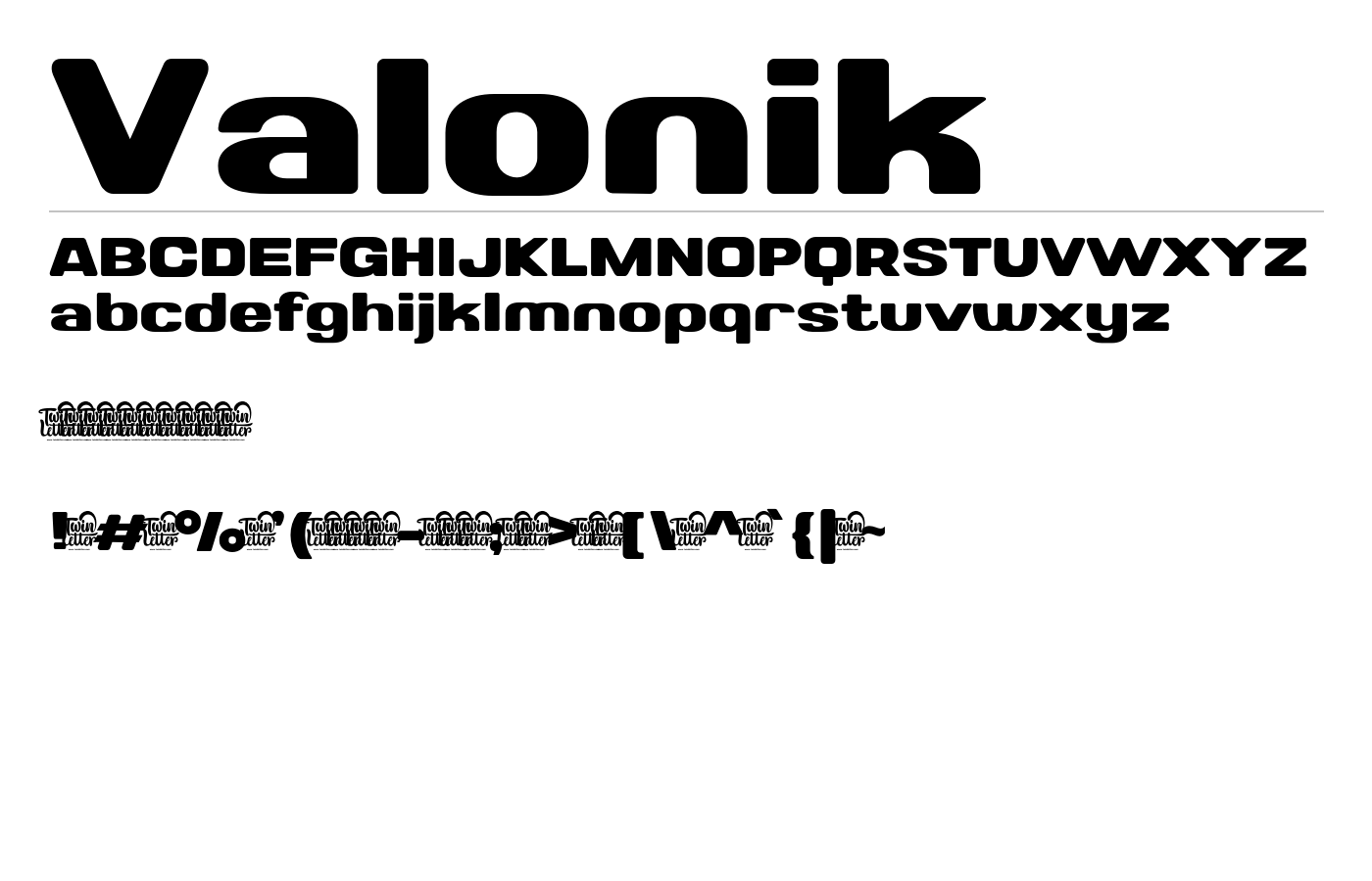 Valonik Font preview