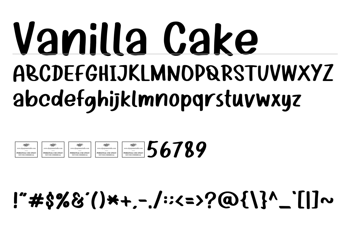 Vanilla Cake Font preview