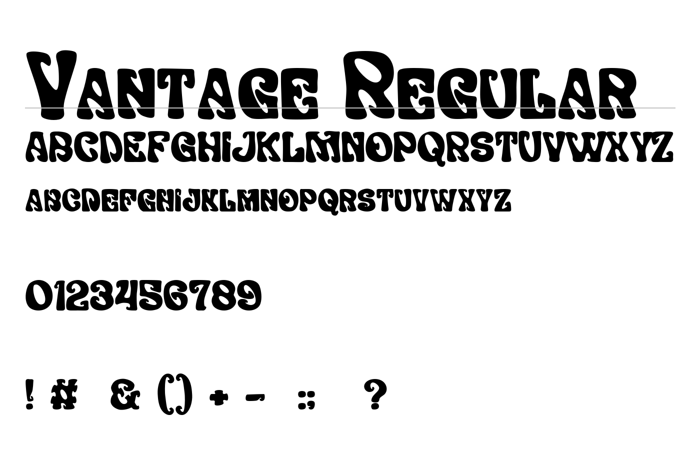 Vantage Font preview