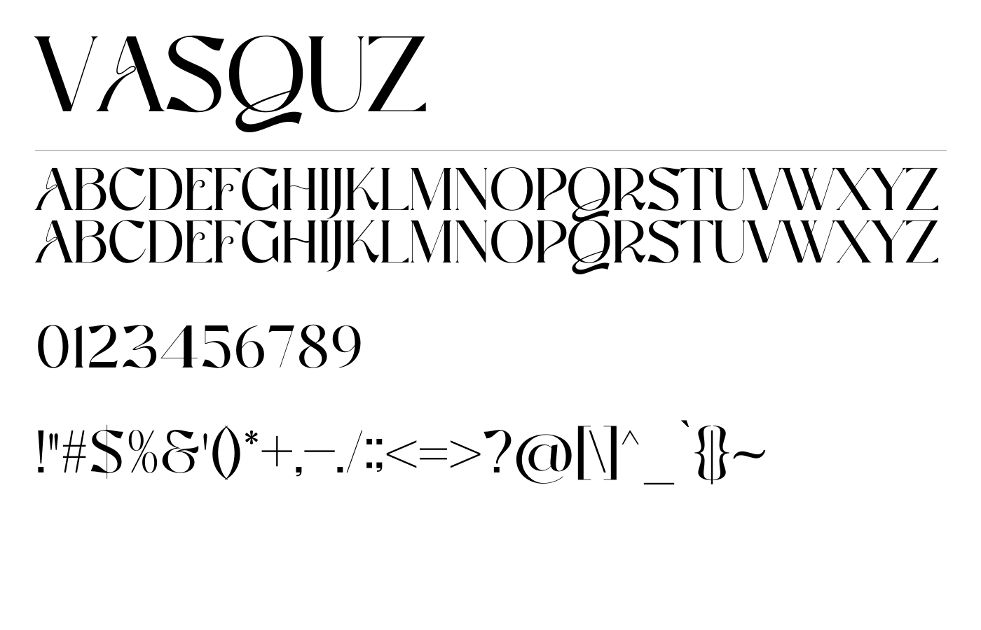 Vasquz Font preview