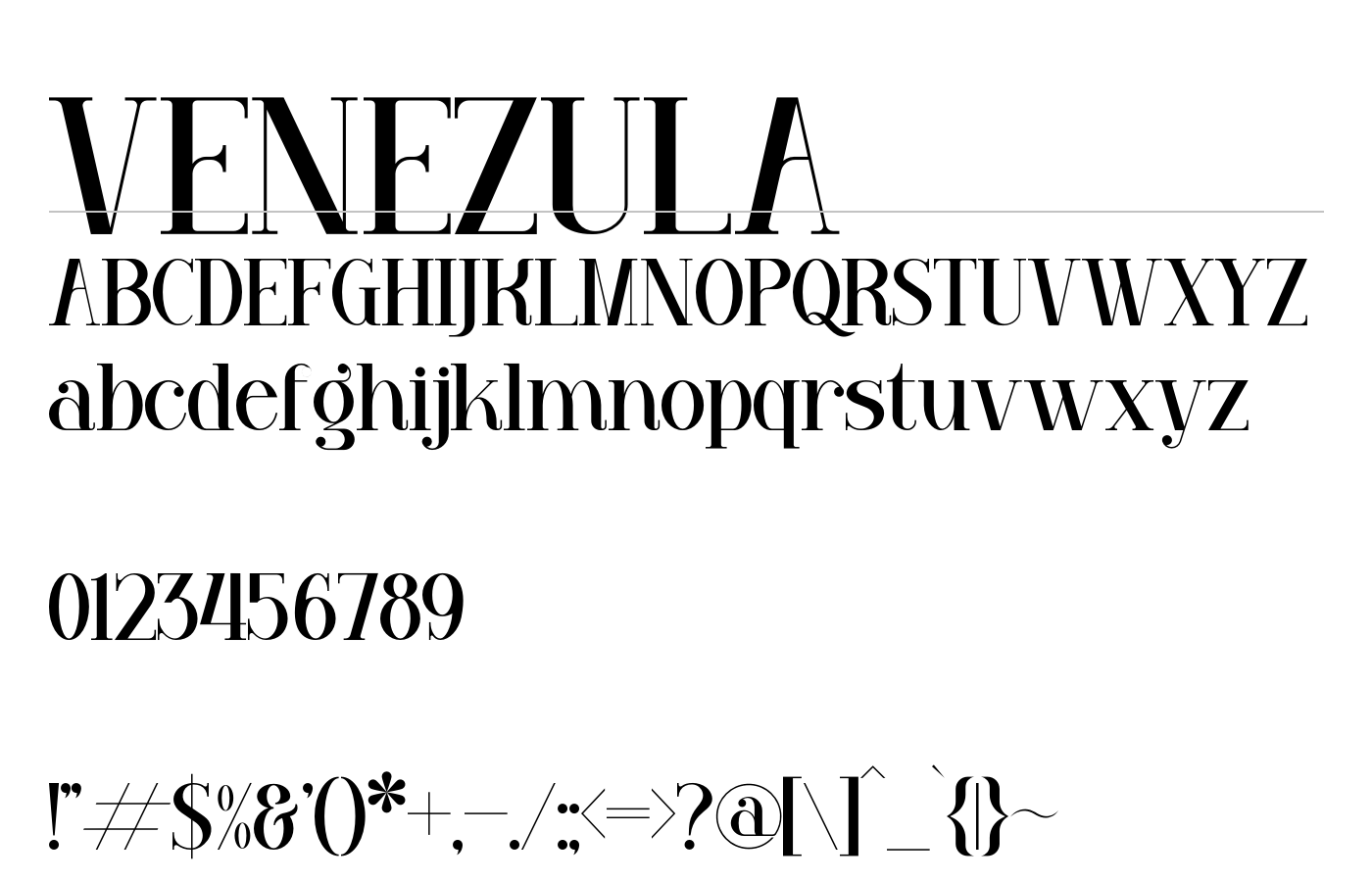 Venezula Font preview