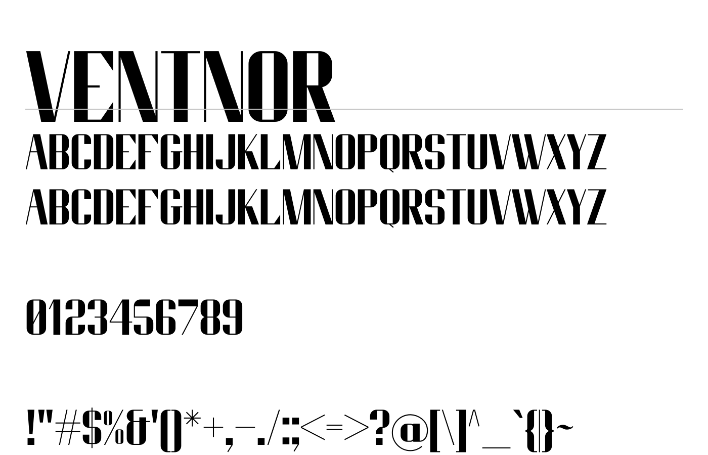 Ventnor Font preview