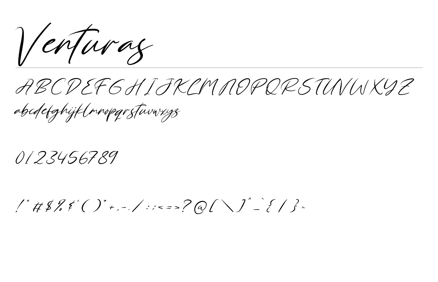 Venturas Font preview