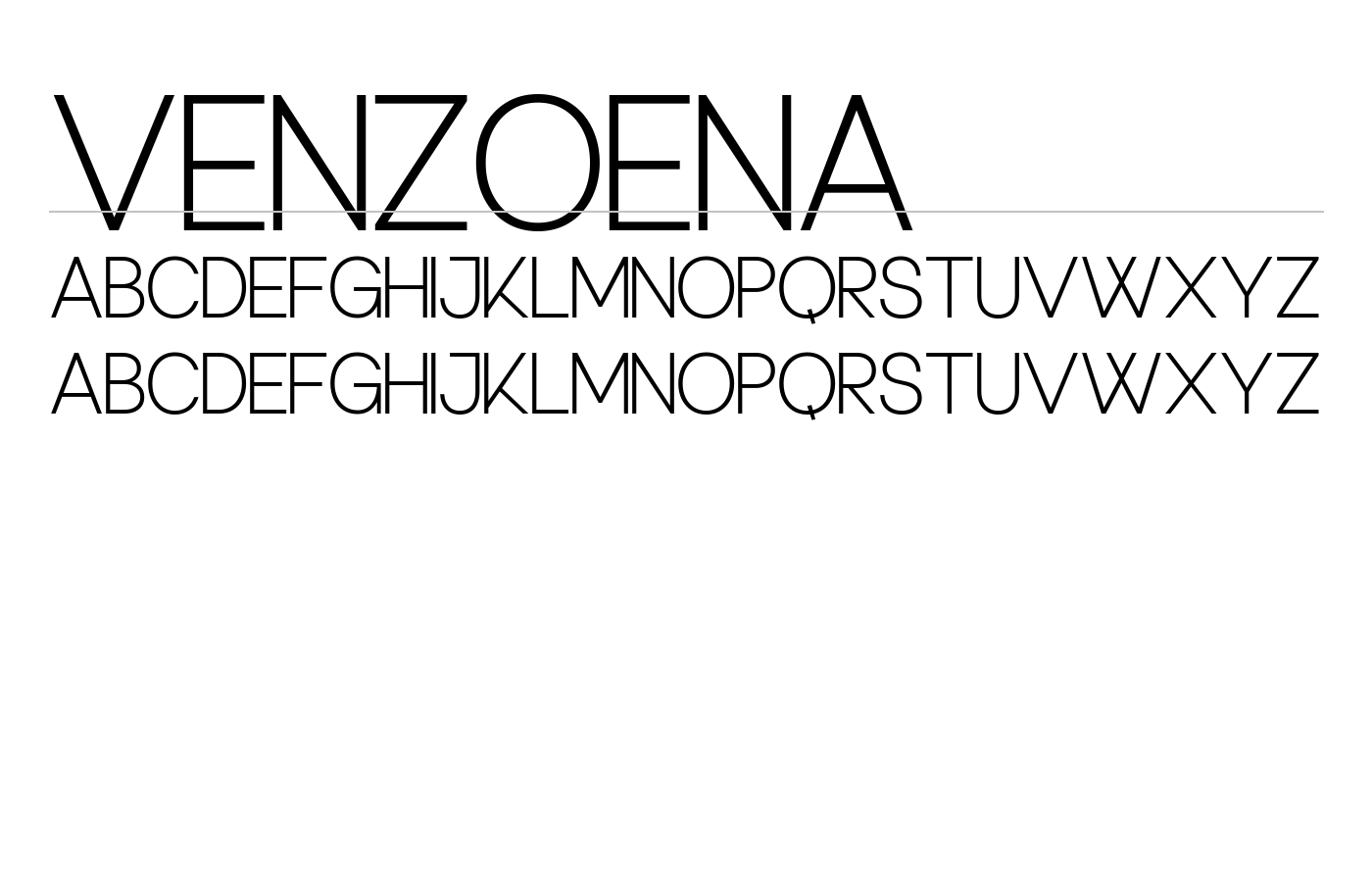 Venzoena Font preview