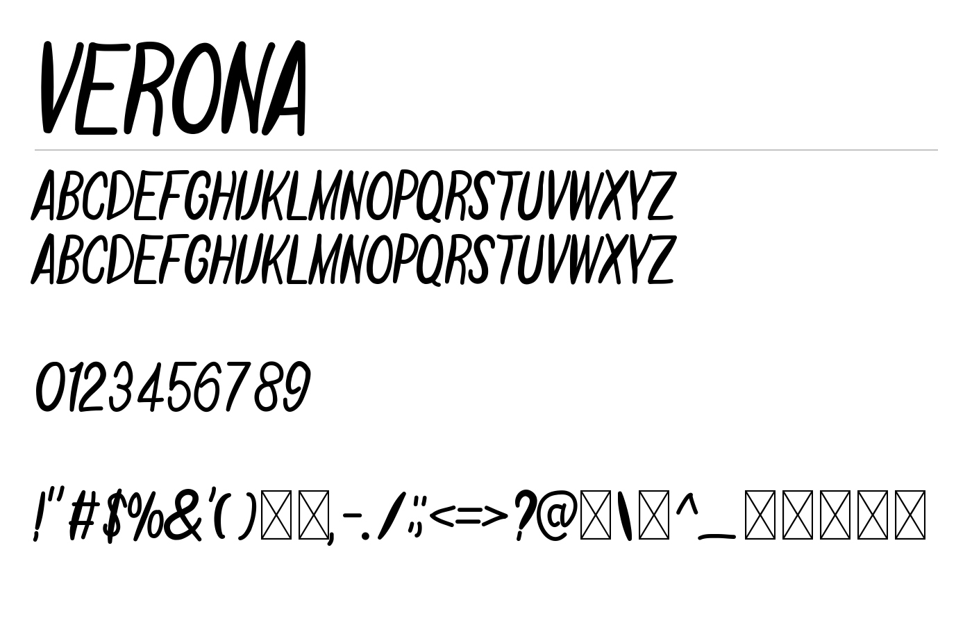 Verona Font preview