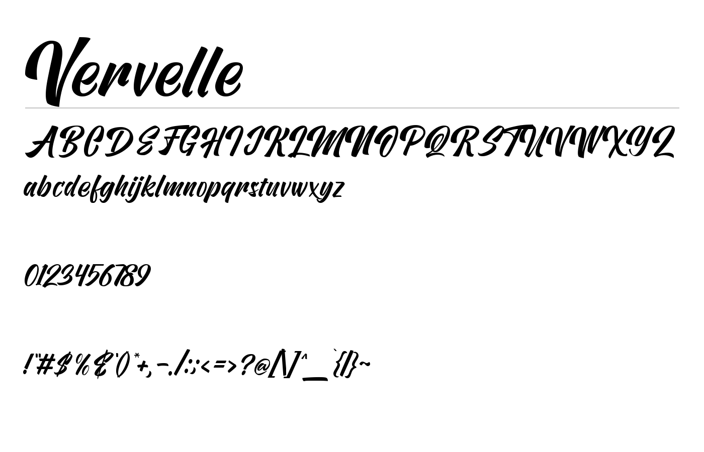 Vervelle Script preview