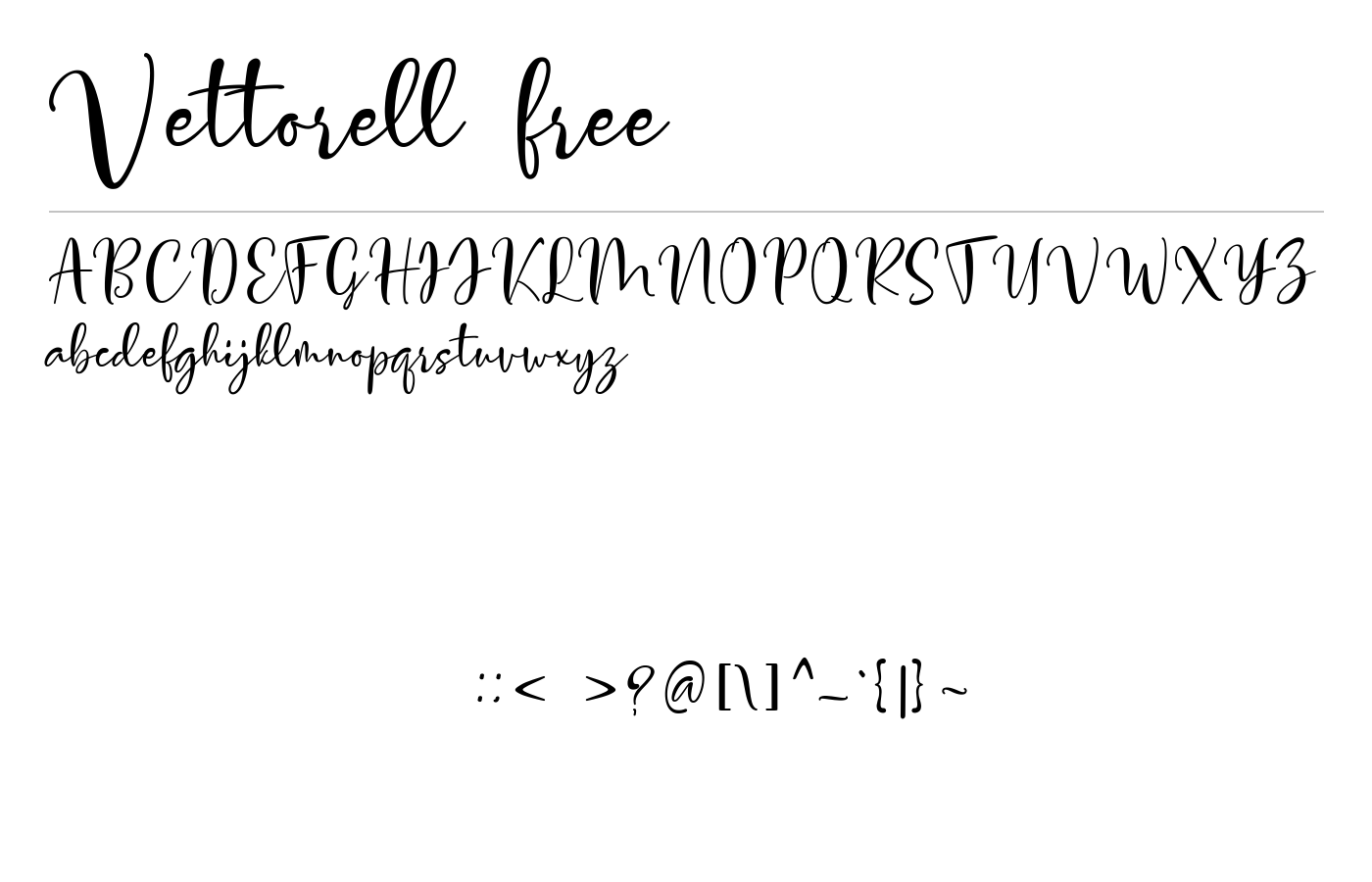 Vettorell Script Font preview